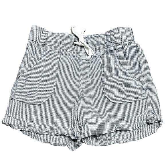 Athleta Pants - Athleta Shorts Womens Size 0 Retreat Linen Blue White Striped Pull On Pockets